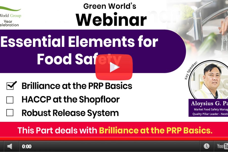 HACCP & Essentials of Food Safety – Brilliance at PRP Basics